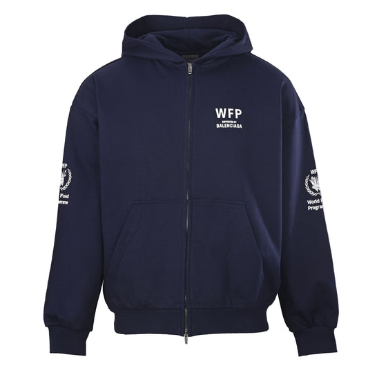 Balenciaga BLCG WFP Washed Cotton Terry Zip-Up Hoodie
