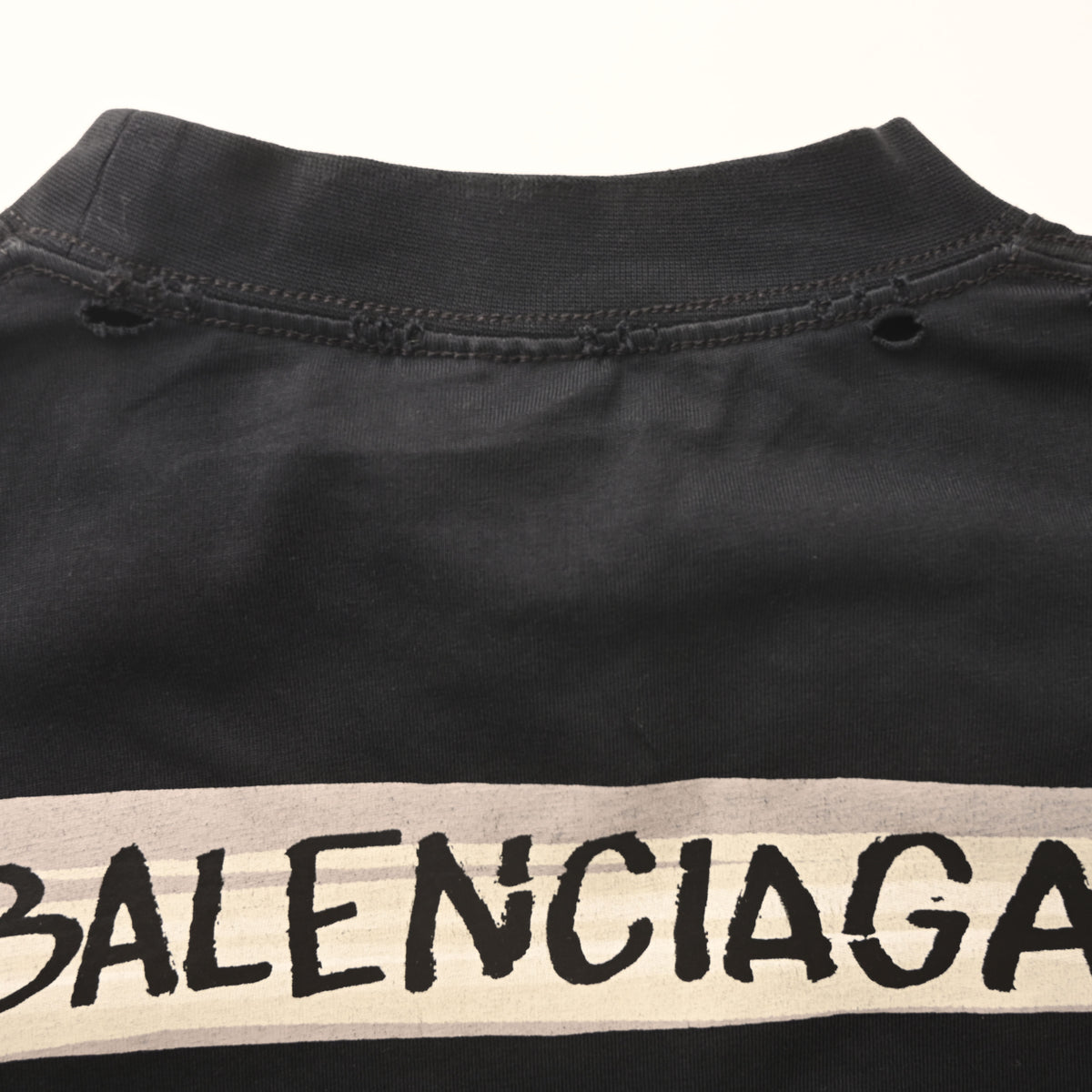 BALENCIAGA Masking Tape Graphic Long Sleeve T-Shirt