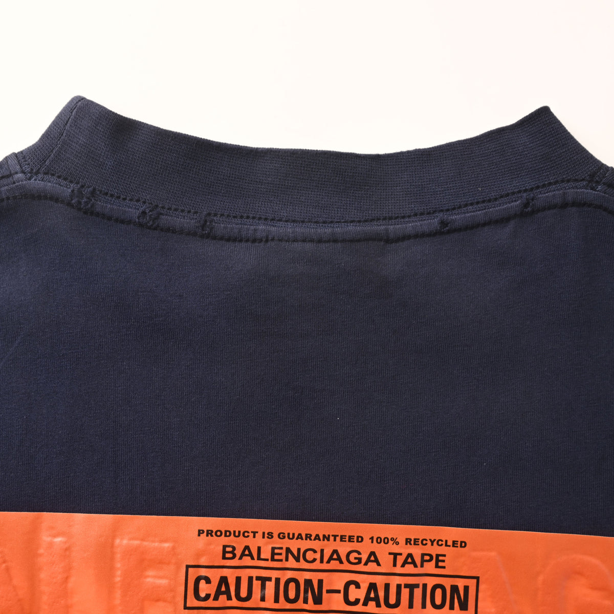 BALENCIAGA Tie-Dye Tape Motif Short Sleeve T-Shirt