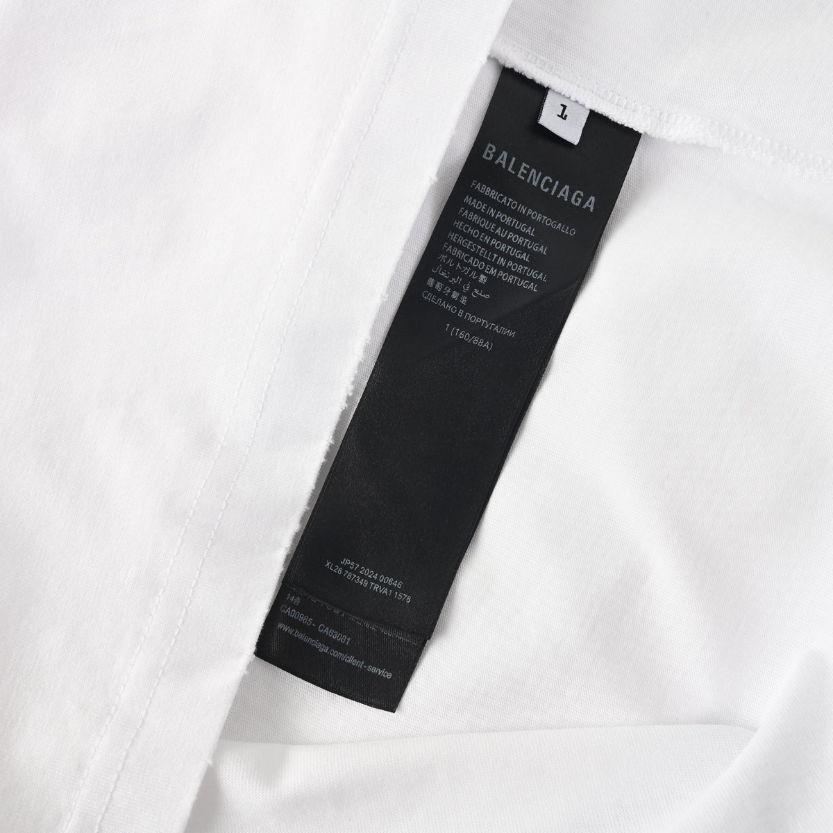 BALENCIAGA Horizontal Lettering Print Short Sleeve T-Shirt