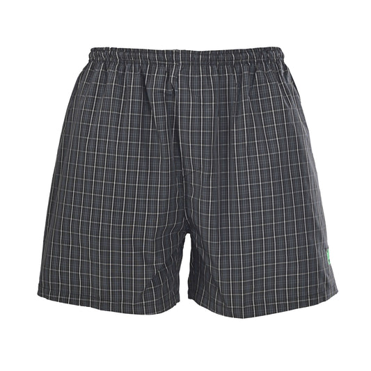 BALENCIAGA Plaid Beach Shorts with Wheat Embroidery