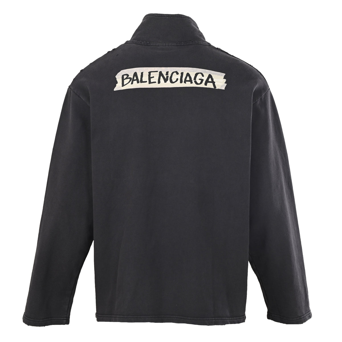 BALENCIAGA High Neck Sweatshirt with Back Graphic Print