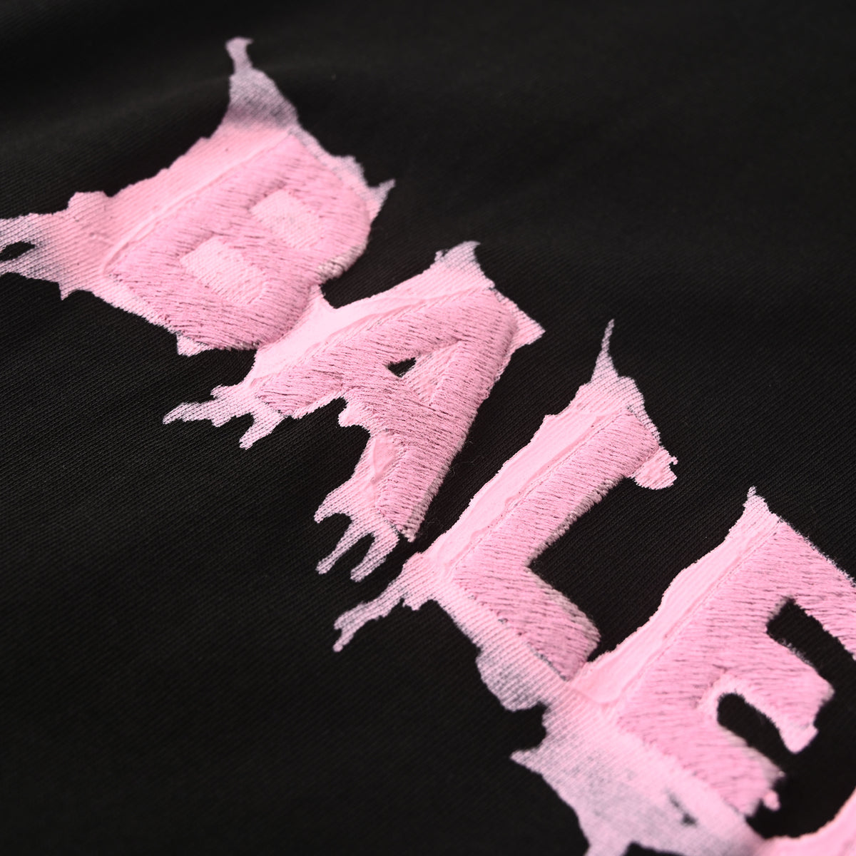 BALENCIAGA Rose Pink Lettering Short Sleeve T-Shirt
