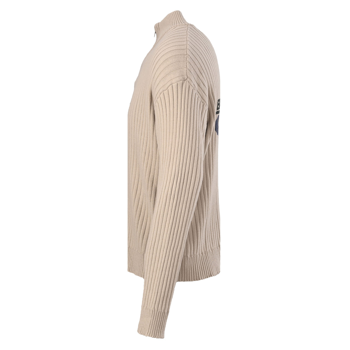 BALENCIAGA Cola Wave Motif Half-Zip Knit Sweater