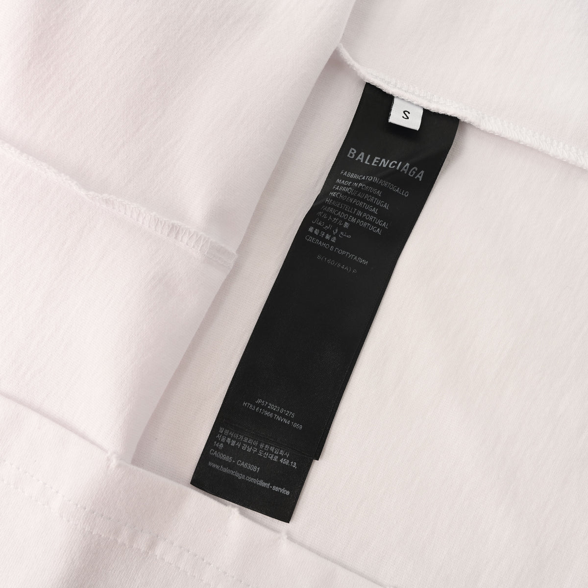 BALENCIAGA BLCG Blurred Lettering Graphic Short Sleeve T-Shirt