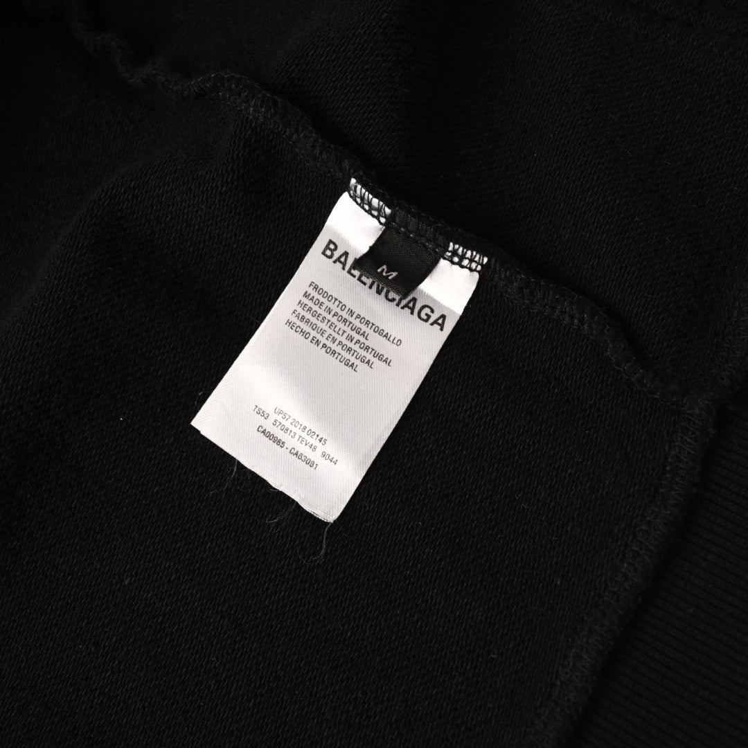 Balenciaga BLCG Distressed Reverse-Letter Embroidered Zip-Up Jacket