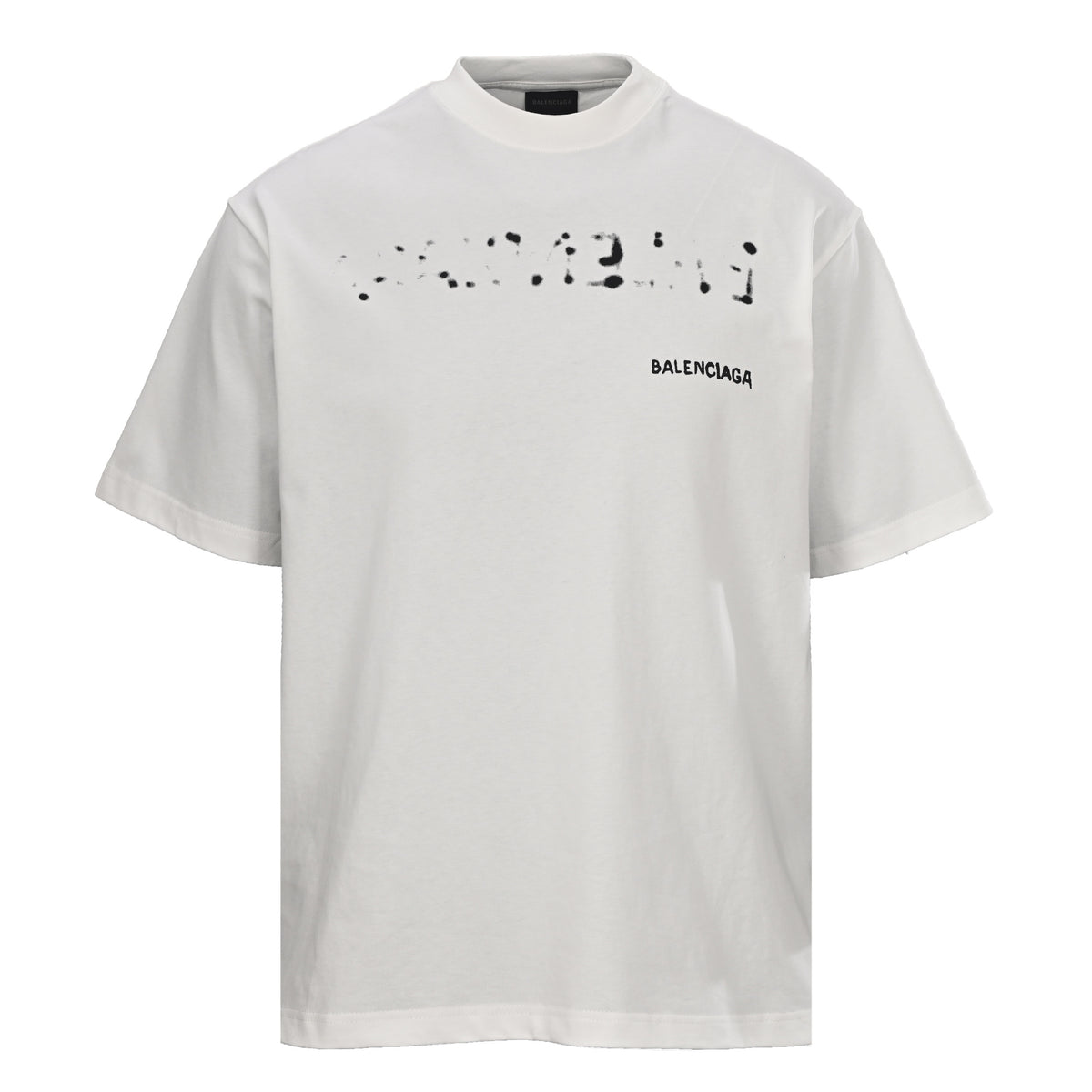 BALENCIAGA BLCG Blurred Graphic Drop Shoulder T-Shirt