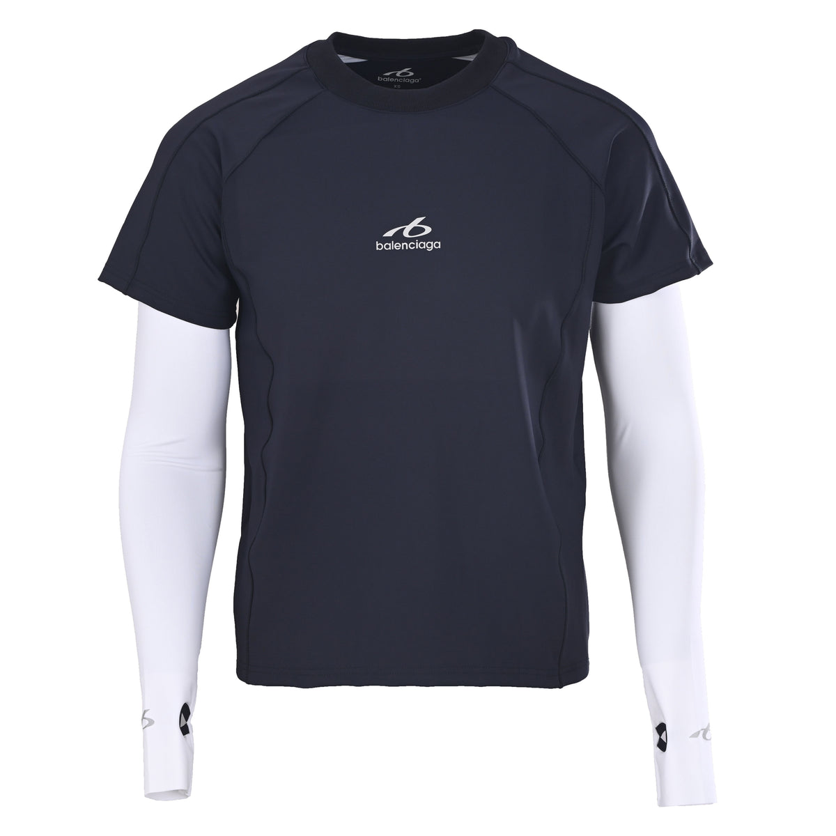 BALENCIAGA 6B Reflective Layered-Look Panelled Long Sleeve T-Shirt