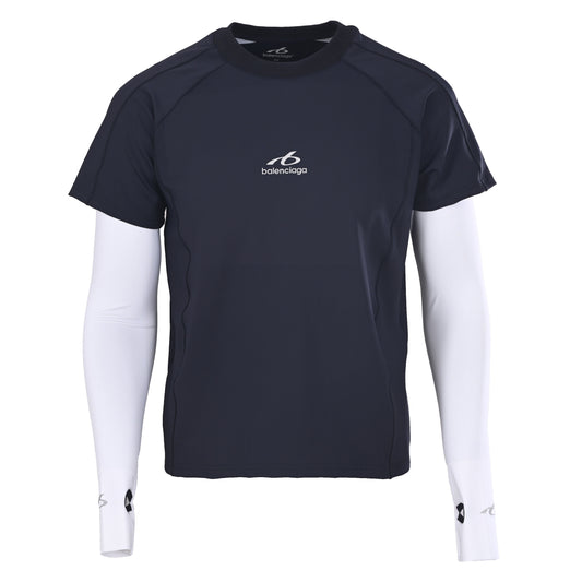 BALENCIAGA 6B Reflective Layered-Look Panelled Long Sleeve T-Shirt