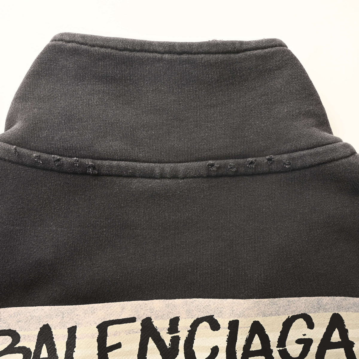 BALENCIAGA High Neck Sweatshirt with Back Graphic Print