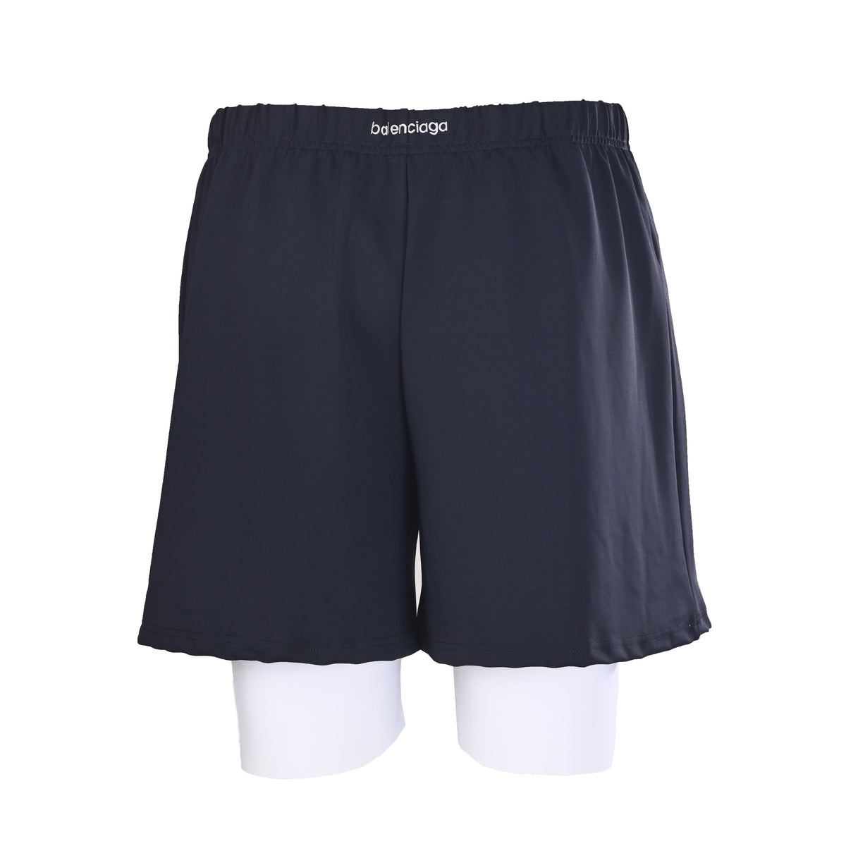 BALENCIAGA 6B Reflective Layered-Look Panelled Sports Shorts