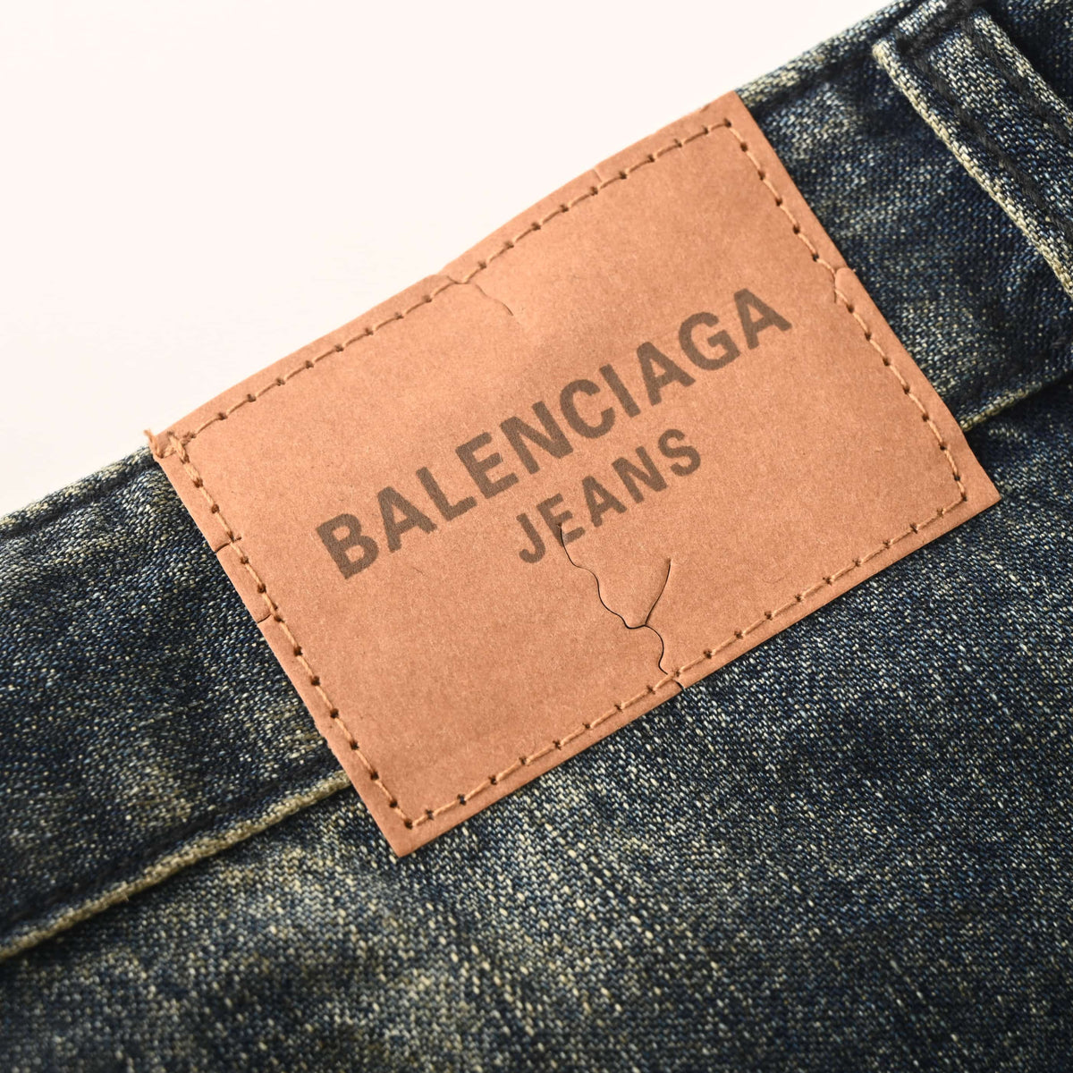 BALENCIAGA BLCG Distressed Jeans with Leg Appliques