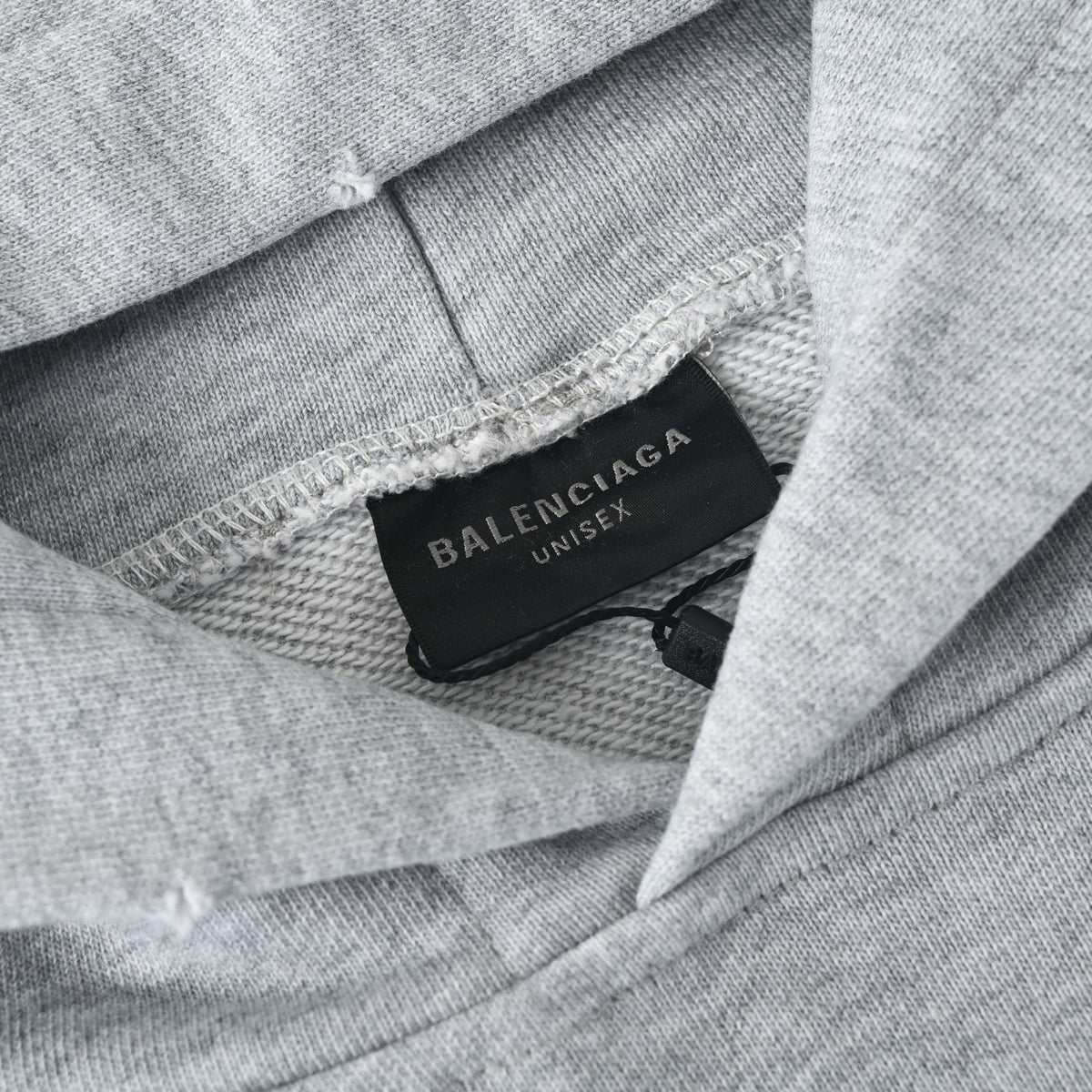 BALENCIAGA Washed Distressed Masking Tape Print Hoodie
