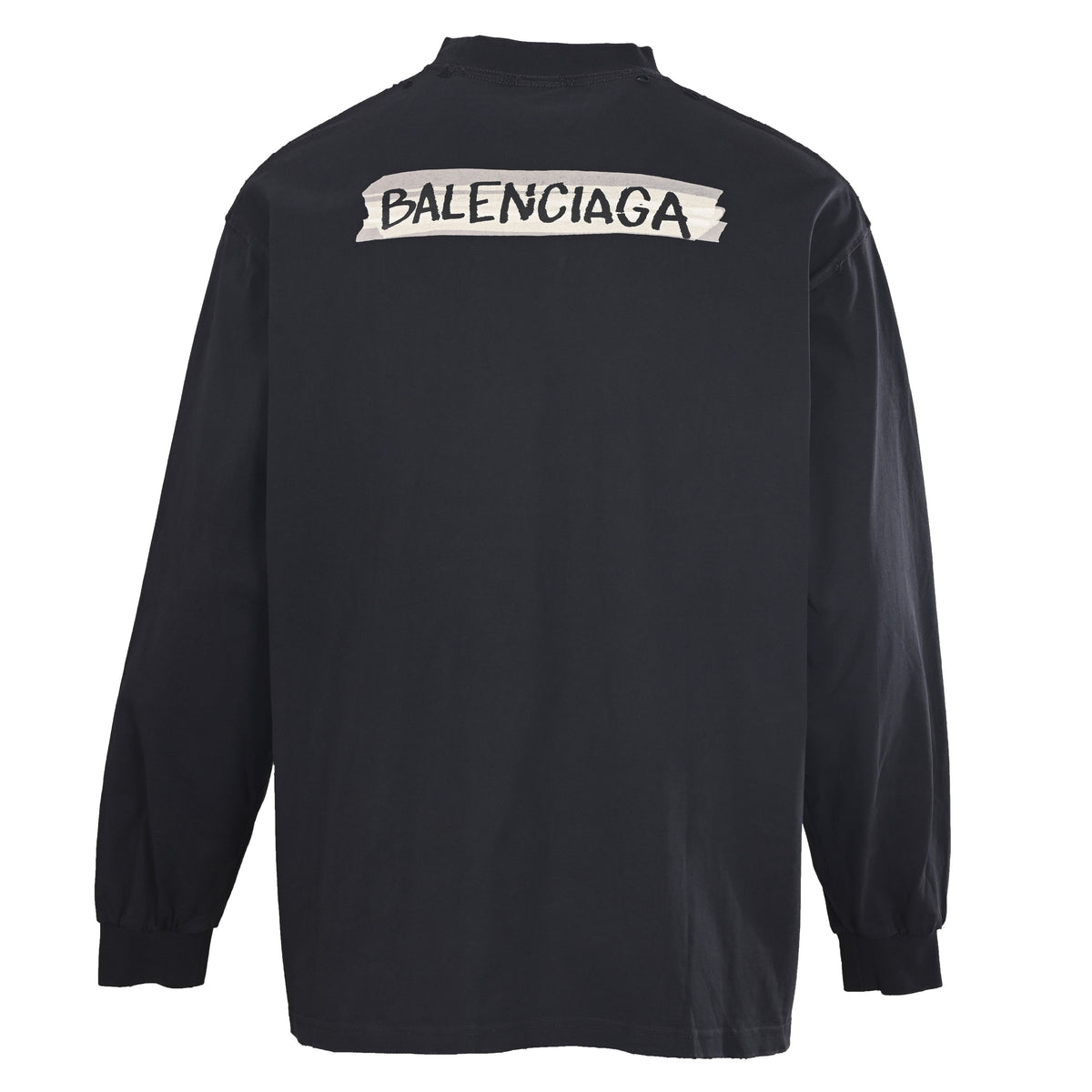 BALENCIAGA Masking Tape Graphic Long Sleeve T-Shirt