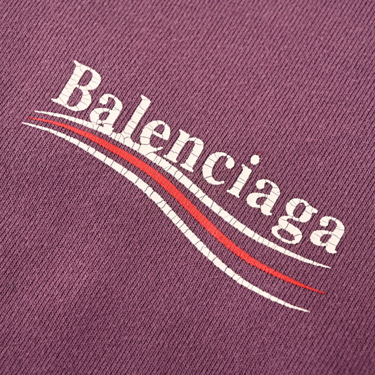 BALENCIAGA Washed Cola Lettering Hoodie