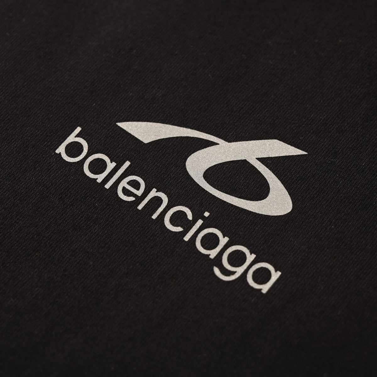 BALENCIAGA 6B Reflective Graphic Print Short Sleeve T-Shirt