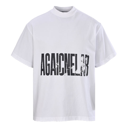 BALENCIAGA Horizontal Lettering Print Short Sleeve T-Shirt